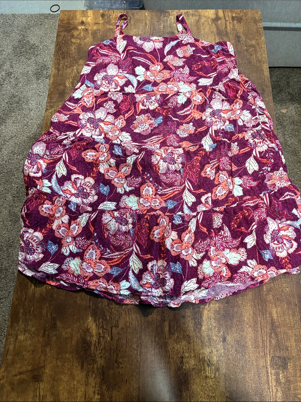 Old Navy sleeveless tiered floral swing dress